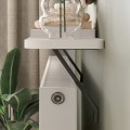 Barca Megapap melamine wall shelf in white color 120x17.5x20.4cm.