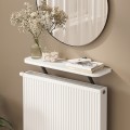 Barca Megapap melamine wall shelf in white color 60x17.5x20.4cm.