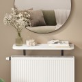 Barca Megapap melamine wall shelf in white color 60x17.5x20.4cm.
