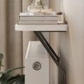 Barca Megapap melamine wall shelf in white color 60x17.5x20.4cm.