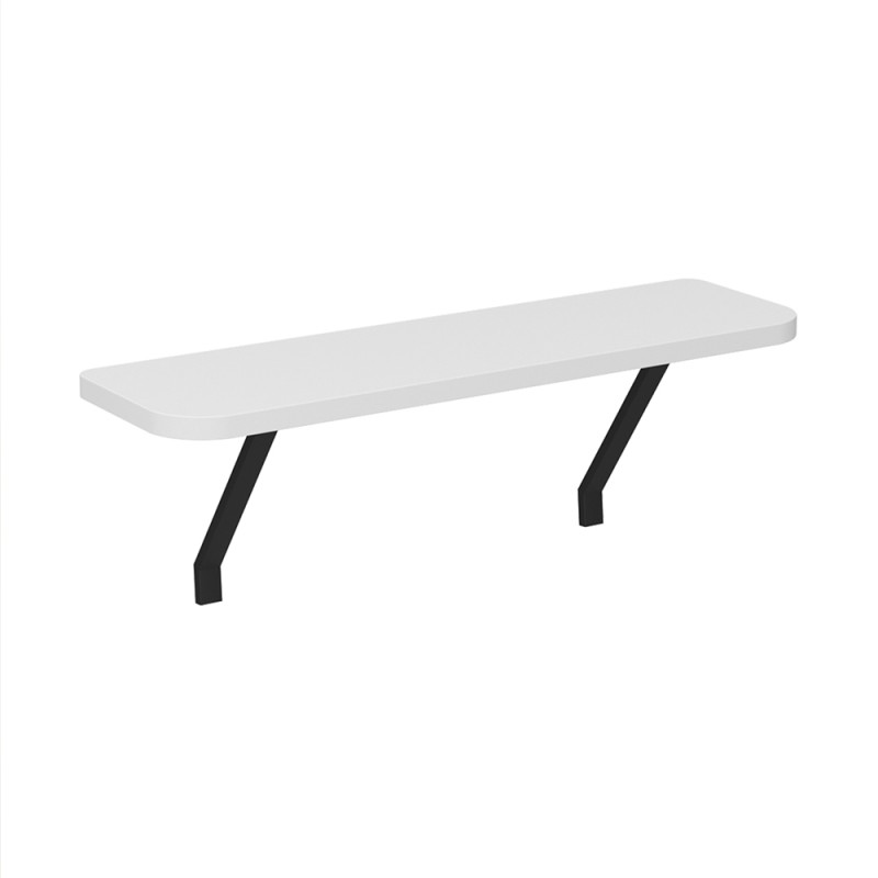 Barca Megapap melamine wall shelf in white color 60x17.5x20.4cm.