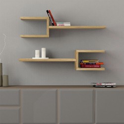 Ραφιέρα τοίχου Fork Megapap 2 τεμαχίων χρώμα sapphire oak 75x19,5x18εκ. Ραφιέρα τοίχου Fork Megapap 2 τεμαχίων χρώμα sapphire oak 75x19,5x18εκ.