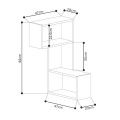 Part Megapap corner melamine wall shelf in light brown color 47x20x82cm.