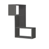 Part Megapap corner melamine wall shelf in anthracite color 47x20x82cm.