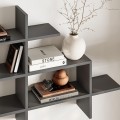 Ραφιέρα τοίχου Halic Megapap χρώμα ανθρακί 150x22x82εκ.