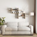 Halic Megapap melamine wall shelf in oak color 150x22x82cm.