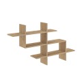 Halic Megapap melamine wall shelf in oak color 150x22x82cm.