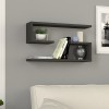 Ραφιέρα τοίχου Jenika Megapap 2 τεμαχίων χρώμα ανθρακί 60x14,5x18εκ.