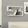 Ραφιέρα τοίχου Jenika Megapap 2 τεμαχίων χρώμα λευκό 60x14,5x18εκ.