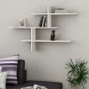 Ραφιέρα τοίχου Leo Megapap χρώμα λευκό 123x22x80εκ.