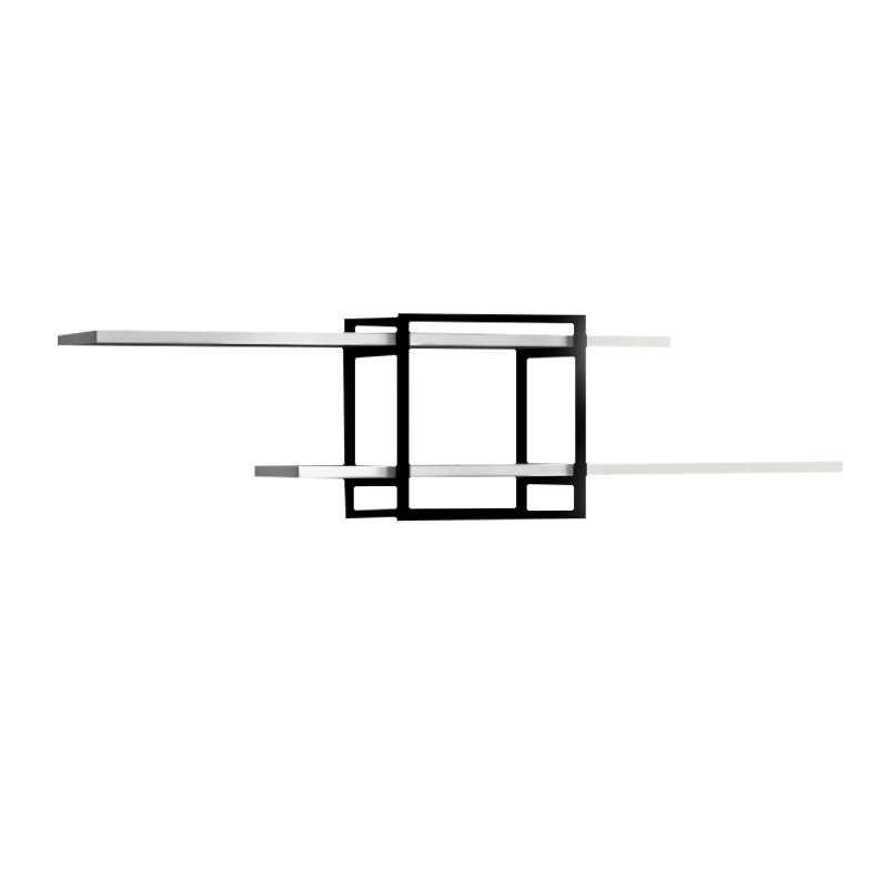 Mone Megapap melamine wall shelf in white color 120x18x30cm.
