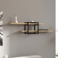 Mone Megapap melamine wall shelf in sapphire oak color 120x18x30cm.