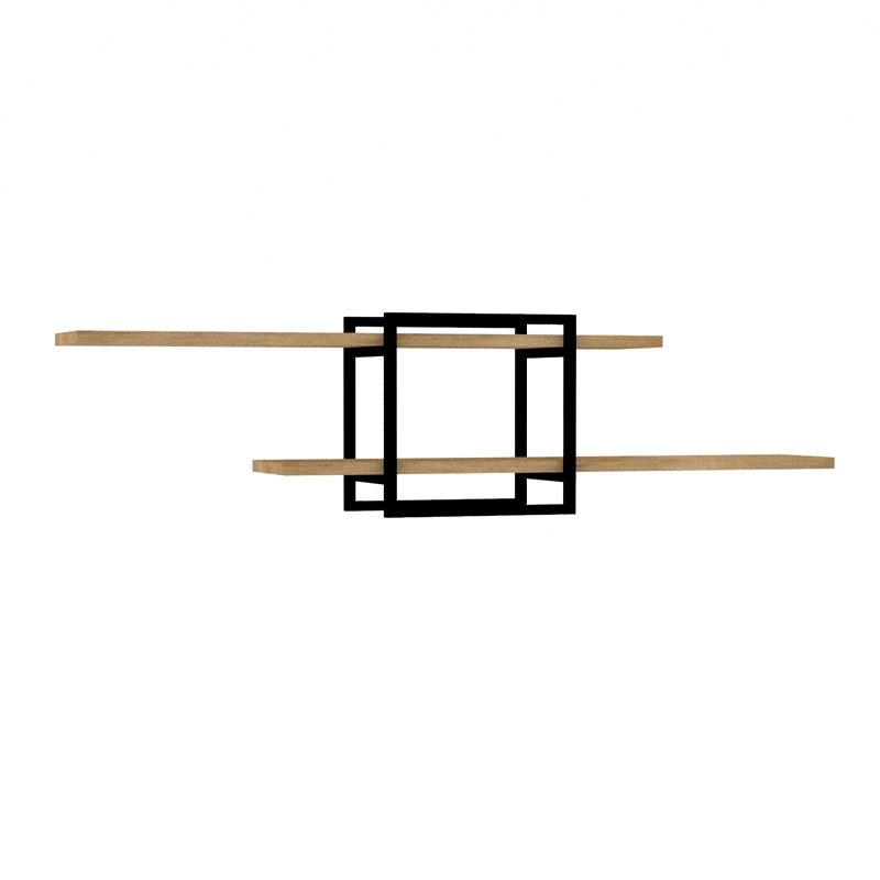 Mone Megapap melamine wall shelf in sapphire oak color 120x18x30cm.
