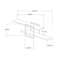 Mone Megapap melamine wall shelf in sapphire oak color 120x18x30cm.