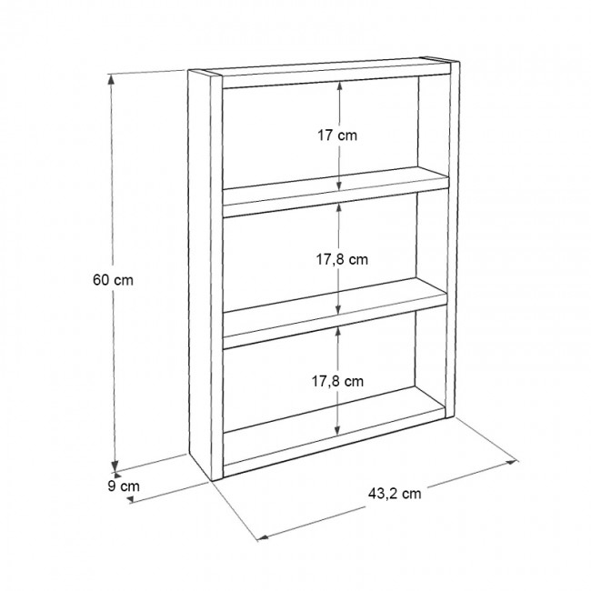 Ραφιέρα τοίχου Prena Megapap χρώμα atlantic pine 43,2x9x60εκ. Ραφιέρα τοίχου Prena Megapap χρώμα atlantic pine 43,2x9x60εκ.