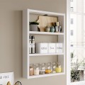 Prena Megapap melamine wall shelf in white 43.2x9x60cm.