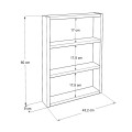 Prena Megapap melamine wall shelf in white 43.2x9x60cm.