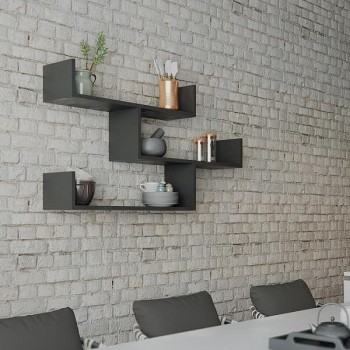 Ραφιέρα τοίχου Tibet Megapap χρώμα ανθρακί 119x22x66εκ. Ραφιέρα τοίχου Tibet Megapap χρώμα ανθρακί 119x22x66εκ.