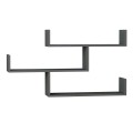 Tibet Megapap melamine wall shelf in anthracite color 119x22x66cm.