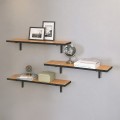 Ραφιέρα τοίχου Versa Megapap 3 τεμαχίων χρώμα pine oak 80x19x17εκ.