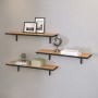 Ραφιέρα τοίχου Versa Megapap 3 τεμαχίων χρώμα pine oak 80x19x17εκ.