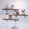 Ραφιέρα τοίχου Versa Megapap 3 τεμαχίων χρώμα pine oak 80x19x17εκ.
