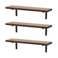 Ραφιέρα τοίχου Versa Megapap 3 τεμαχίων χρώμα pine oak 80x19x17εκ.
