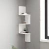Ραφιέρα τοίχου Zikzak Megapap χρώμα λευκό 25x25x105,4εκ. Ραφιέρα τοίχου Zikzak Megapap χρώμα λευκό 25x25x105,4εκ.
