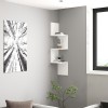 Ραφιέρα τοίχου Zikzak Megapap χρώμα λευκό 25x25x105,4εκ. Ραφιέρα τοίχου Zikzak Megapap χρώμα λευκό 25x25x105,4εκ.