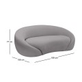 RAMON 2-Seater Sofa Grey Fabric