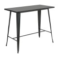 RELIX Τραπέζι Bar Μέταλλο Βαφή Μαύρο 120x60x103cm