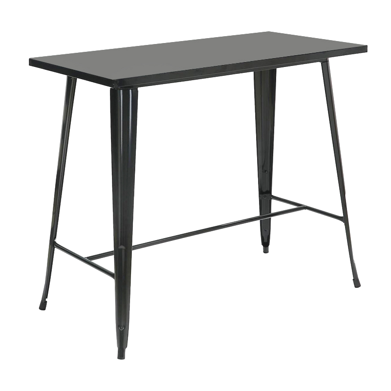 RELIX Τραπέζι Bar Μέταλλο Βαφή Μαύρο 120x60x103cm