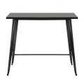 RELIX Τραπέζι Bar Μέταλλο Βαφή Μαύρο 120x60x103cm