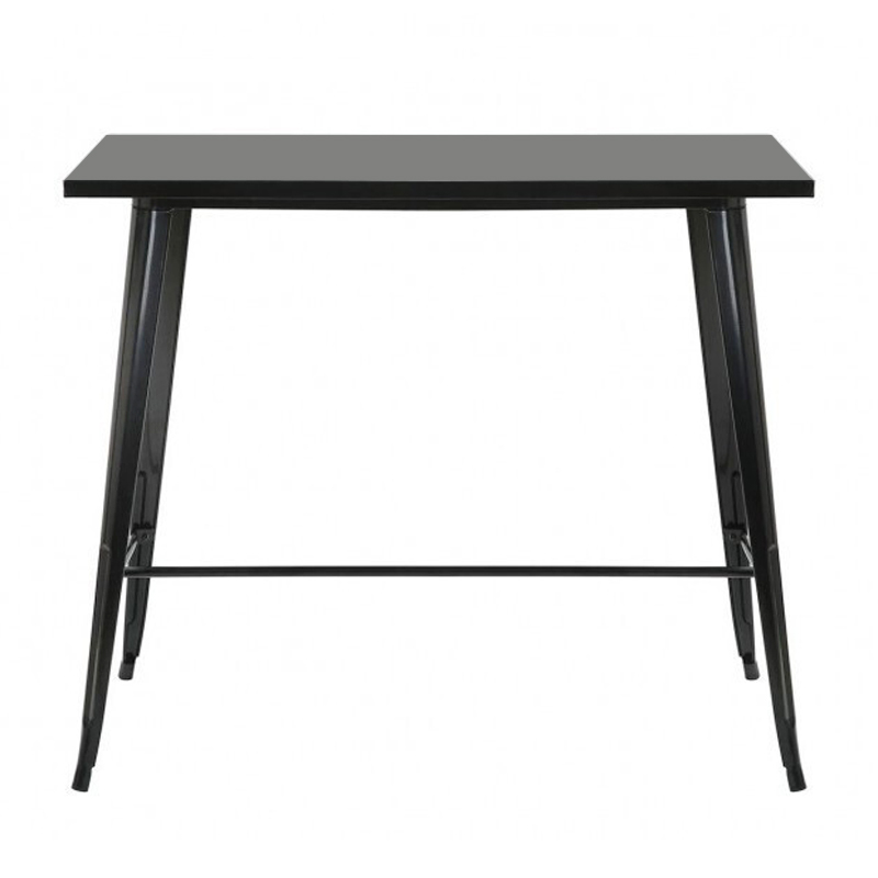 RELIX Τραπέζι Bar Μέταλλο Βαφή Μαύρο 120x60x103cm