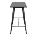 RELIX Τραπέζι Bar Μέταλλο Βαφή Μαύρο 120x60x103cm