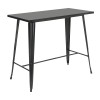 RELIX Τραπέζι Bar-Pro, Μέταλλο Βαφή Μαύρο 120x60x102cm