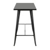 RELIX Τραπέζι Bar-Pro, Μέταλλο Βαφή Μαύρο 120x60x102cm