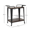 RELIX Trolley Bar-Pro Walnut/Metal Black
