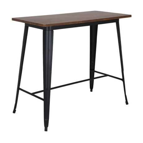 RELIX Wood Dark Oak Bar Table-Pro 120x60 Metal Black