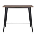 RELIX Wood Dark Oak Τραπέζι Bar-Pro, Μέταλλο Βαφή Μαύρο 120x60x102cm