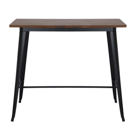 RELIX Wood Dark Oak Bar Table-Pro 120x60 Metal Black