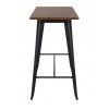 RELIX Wood Dark Oak Τραπέζι Bar-Pro, Μέταλλο Βαφή Μαύρο 120x60x102cm