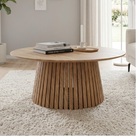 RIM-II Coffee Table D.90x38cm MDF Natural