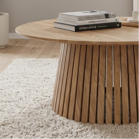 RIM-II Coffee Table D.90x38cm MDF Natural