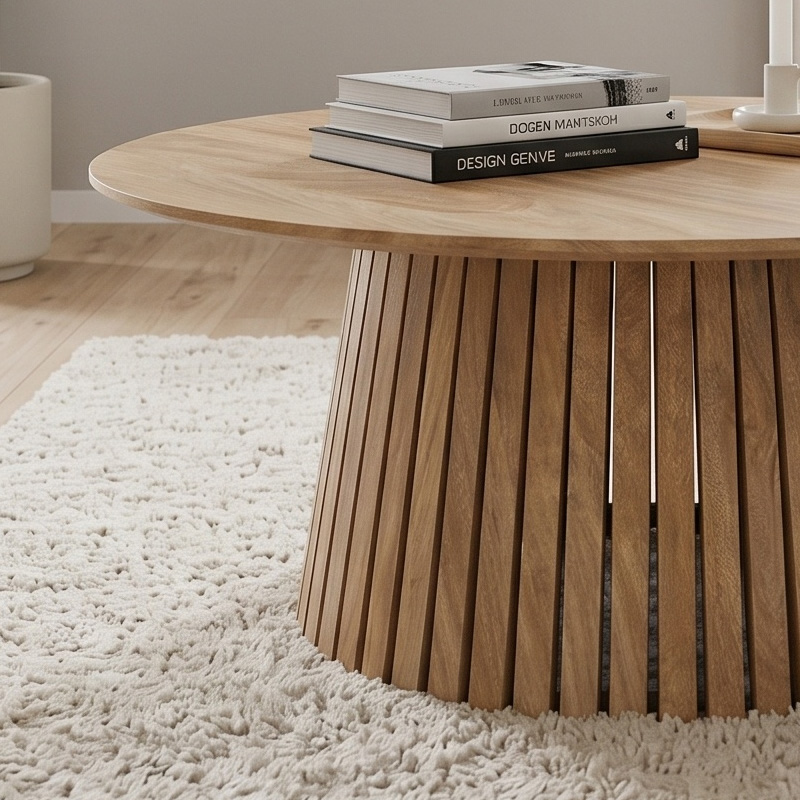 RIM-II Coffee Table D.90x38cm MDF Natural
