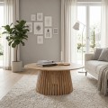 RIM-II Coffee Table D.90x38cm MDF Natural