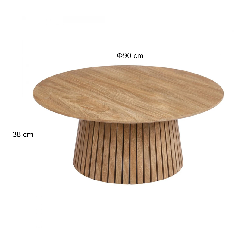 RIM-II Coffee Table D.90x38cm MDF Natural