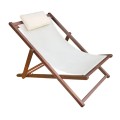 Deckchair Acacia, Fabric Ecru Water Repellent
