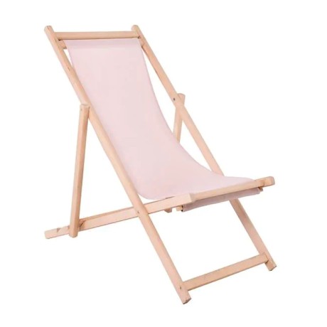 Deckchair Unpainted Beech/Textilene Ecru