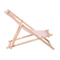 Deckchair Unpainted Beech/Textilene Ecru